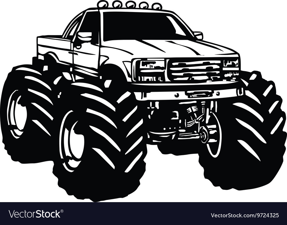 Monster Truck Cartoon Royalty Free Vector Image