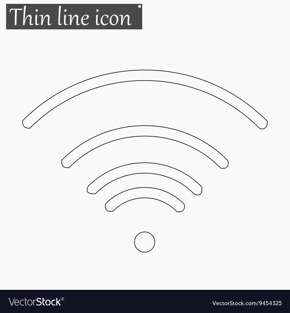 Wi-fi icon style thin line