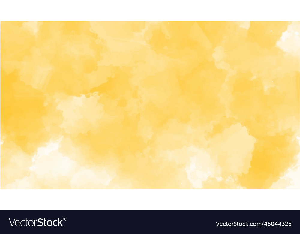 Yellow watercolor background for your design Vector Image