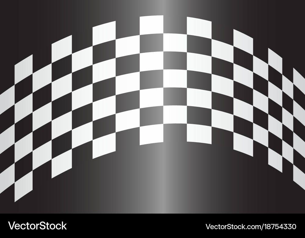 Checkered curve gray gradient design race sport Vector Image