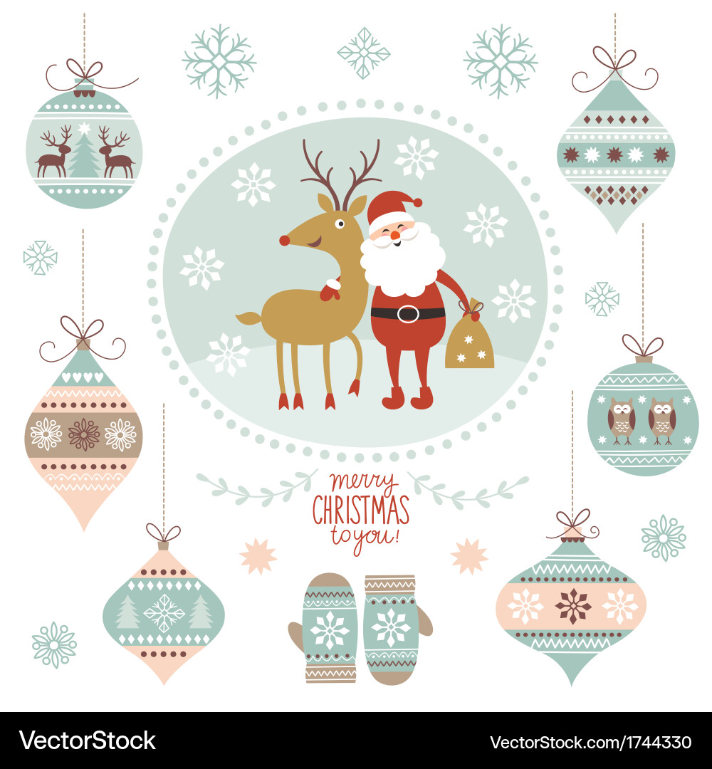 Christmas graphic elements Royalty Free Vector Image