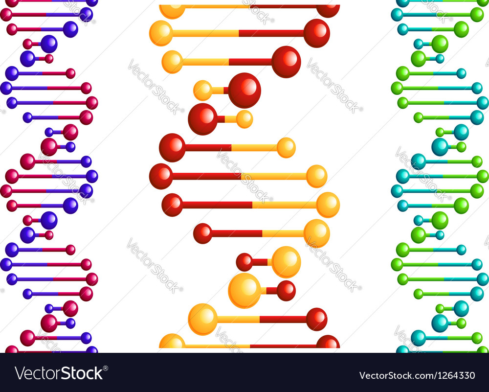 Dna molecule with elements Royalty Free Vector Image