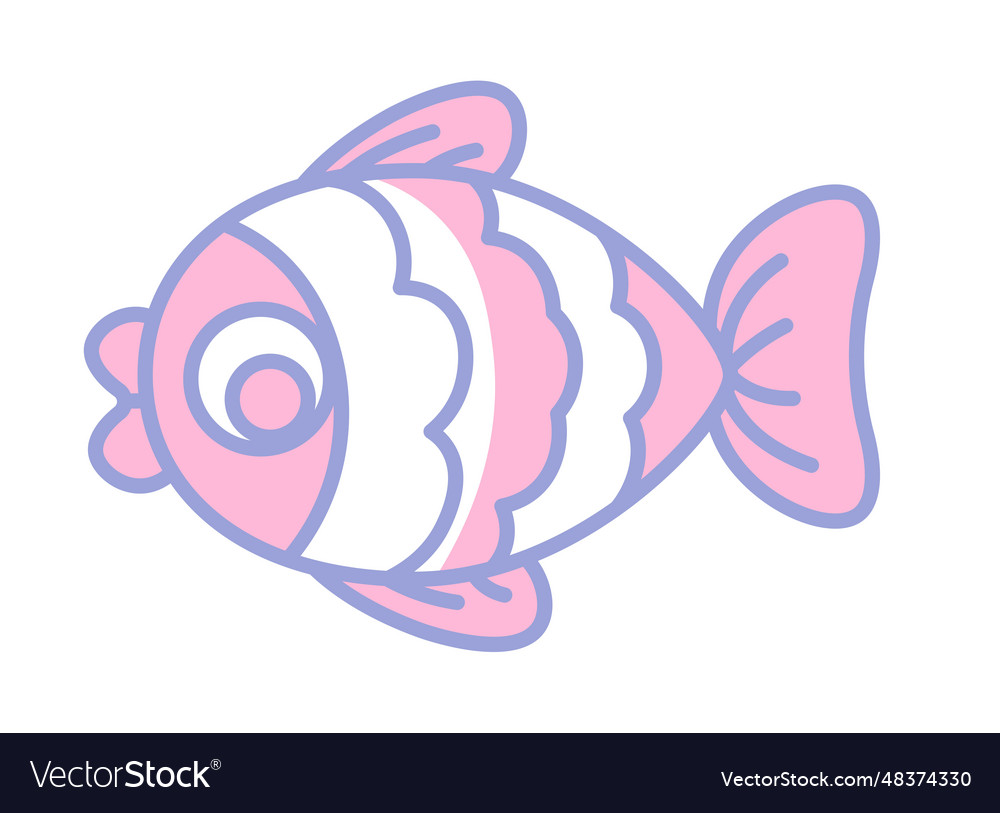 Kids toys fish made of wood or plastic plaything Vector Image