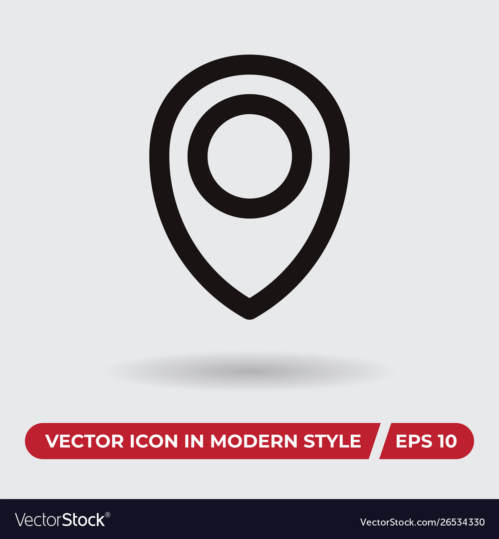 Location icon in modern style for web site