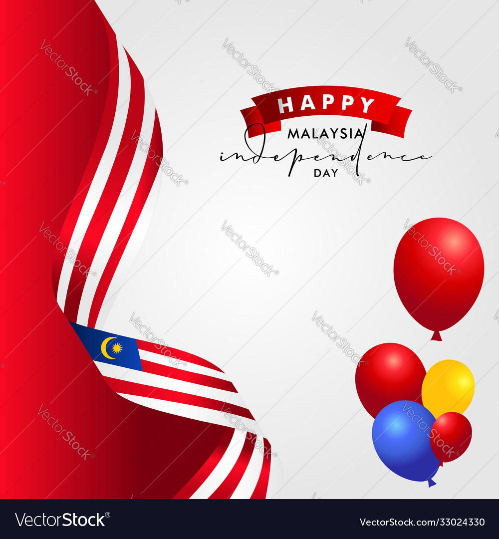 Malaysia independence day design for celebrate Vector Image