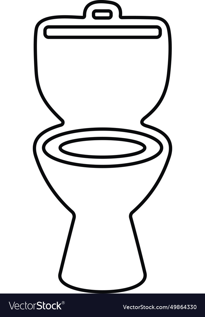 Toilet line icon bowl sanitaryware bathroom bidet Vector Image