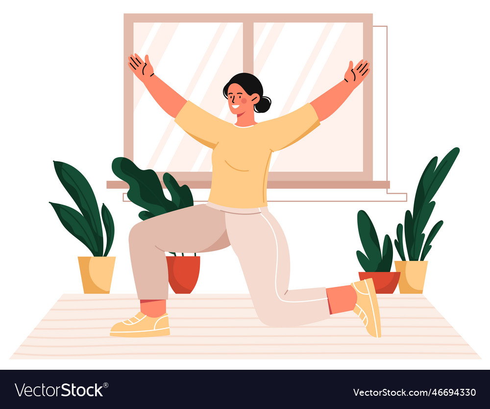 Woman practice yoga indoor