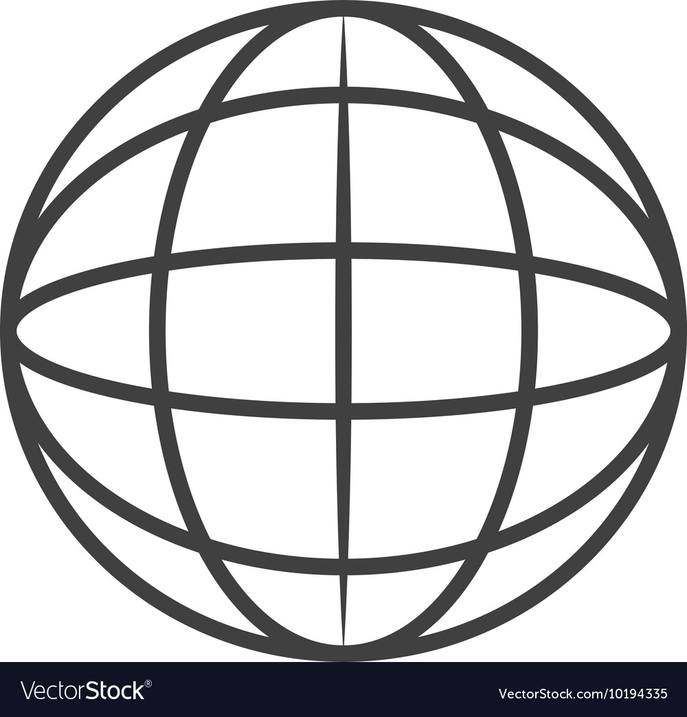 Earth Globe Diagram Icon Royalty Free Vector Image