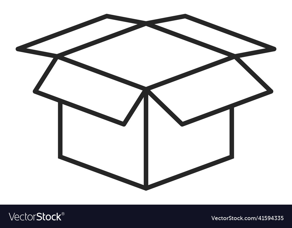 Outline box icon transparent container shipping Vector Image