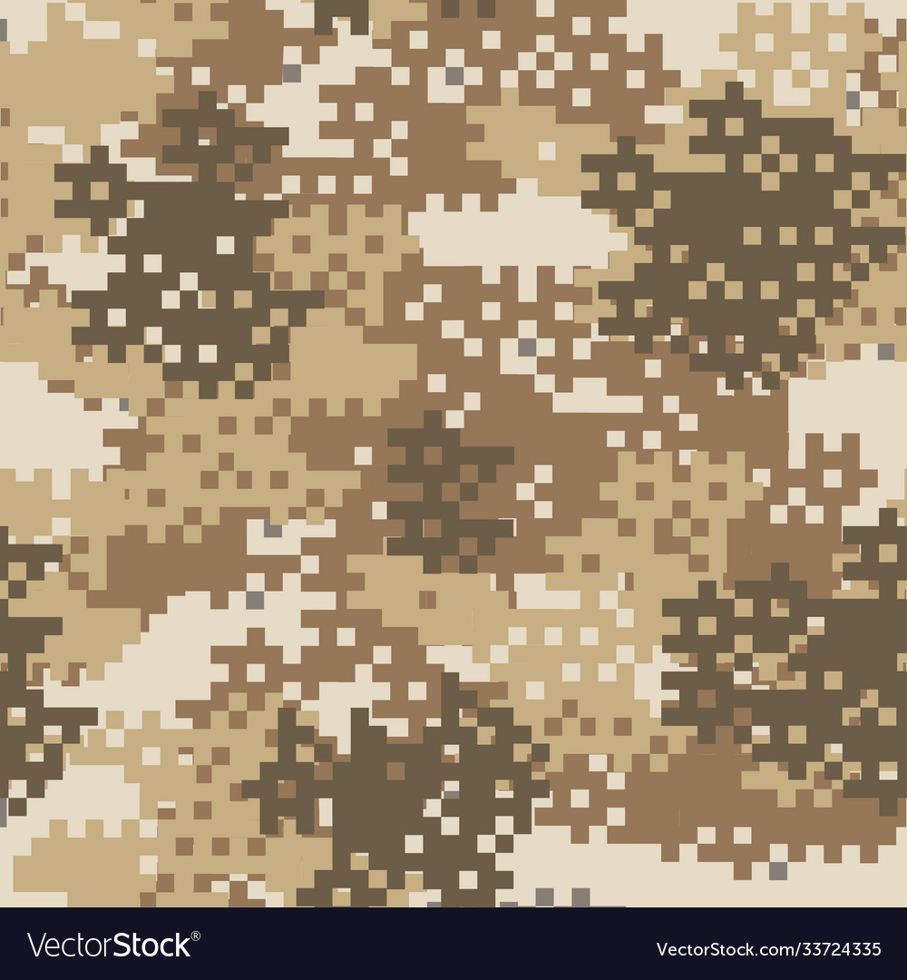 Seamless set camouflage desert pattern