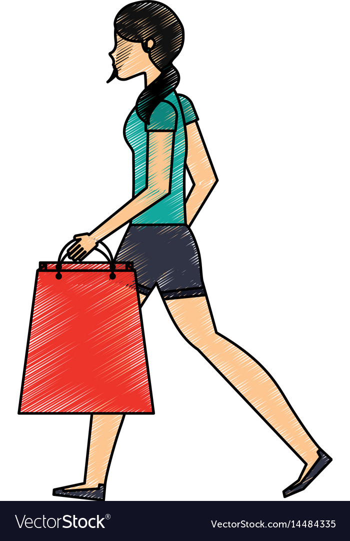 Young woman with shopping bags