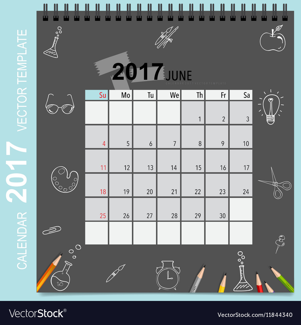 2017 calendar planner design monthly