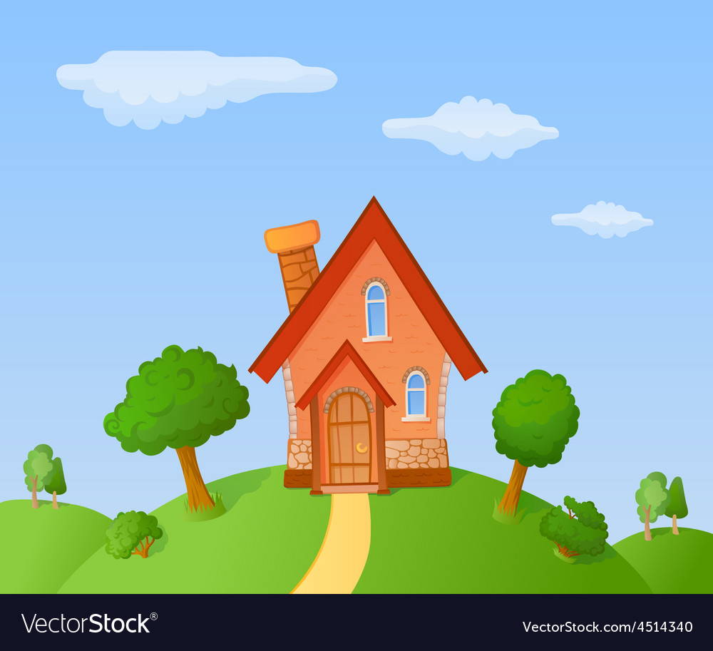 Cartoon house Royalty Free Vector Image - VectorStock