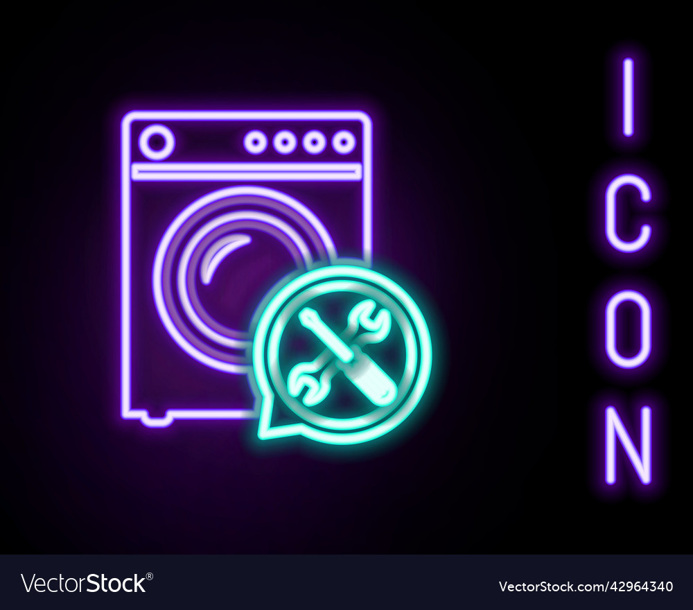 Glowing neon line washer with screwdriver