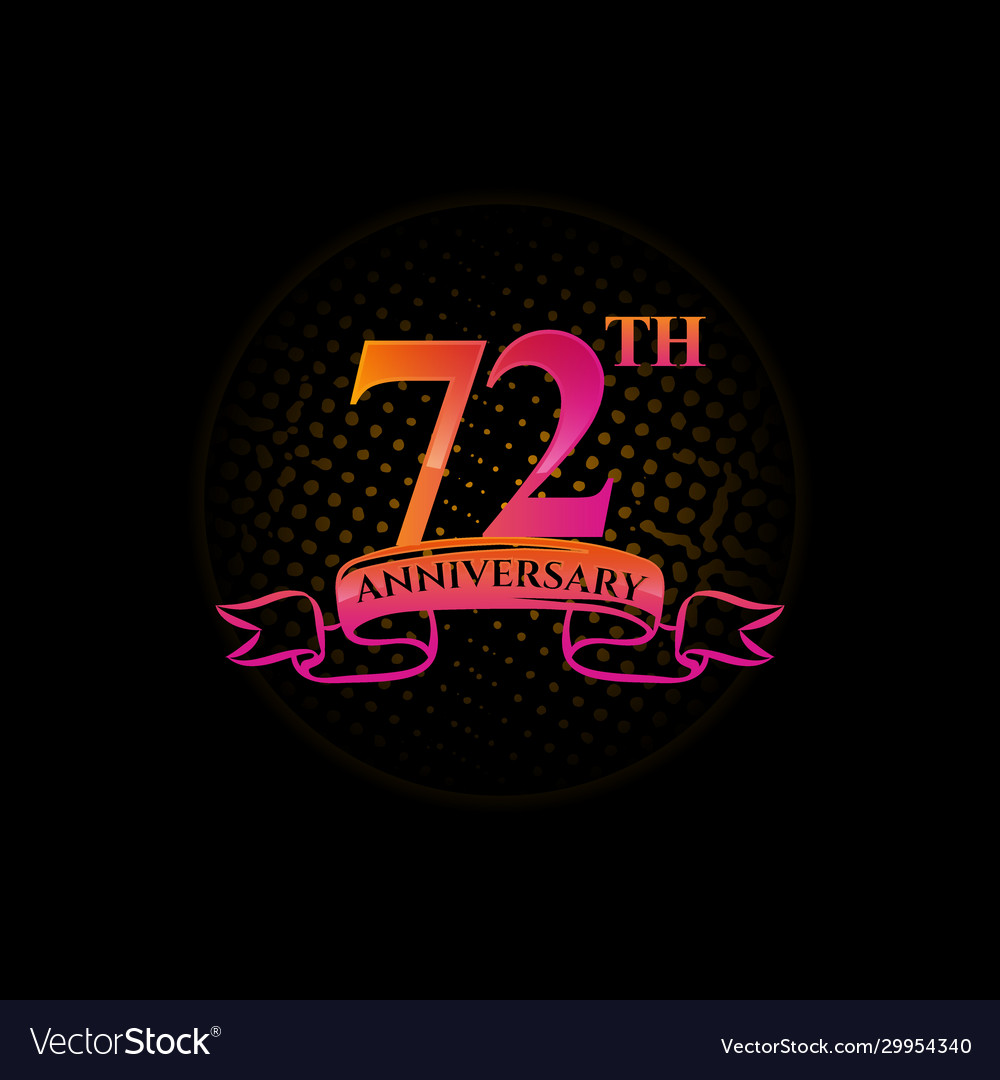 Logo 72th anniversary with a circle