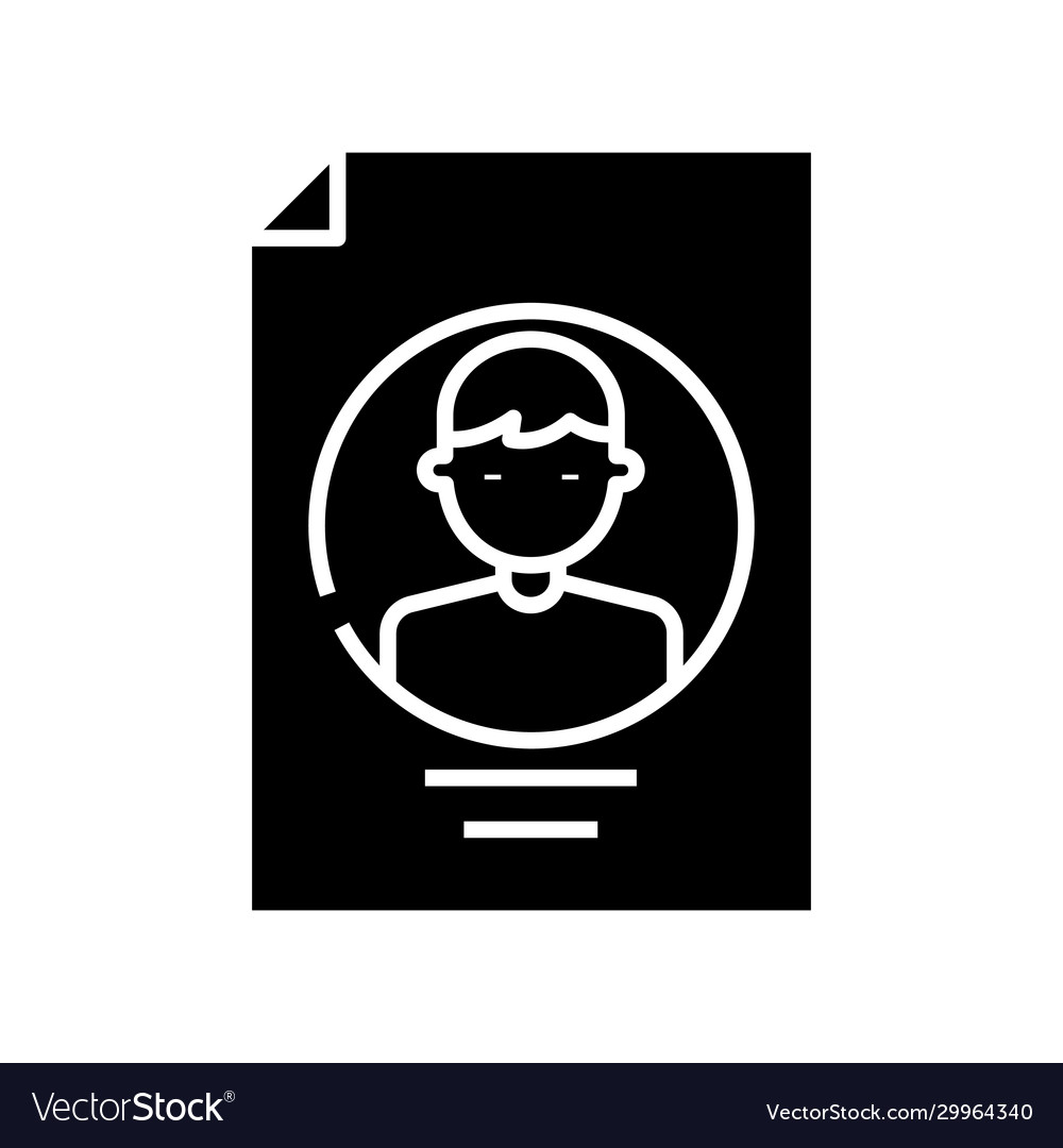 Profile black icon concept