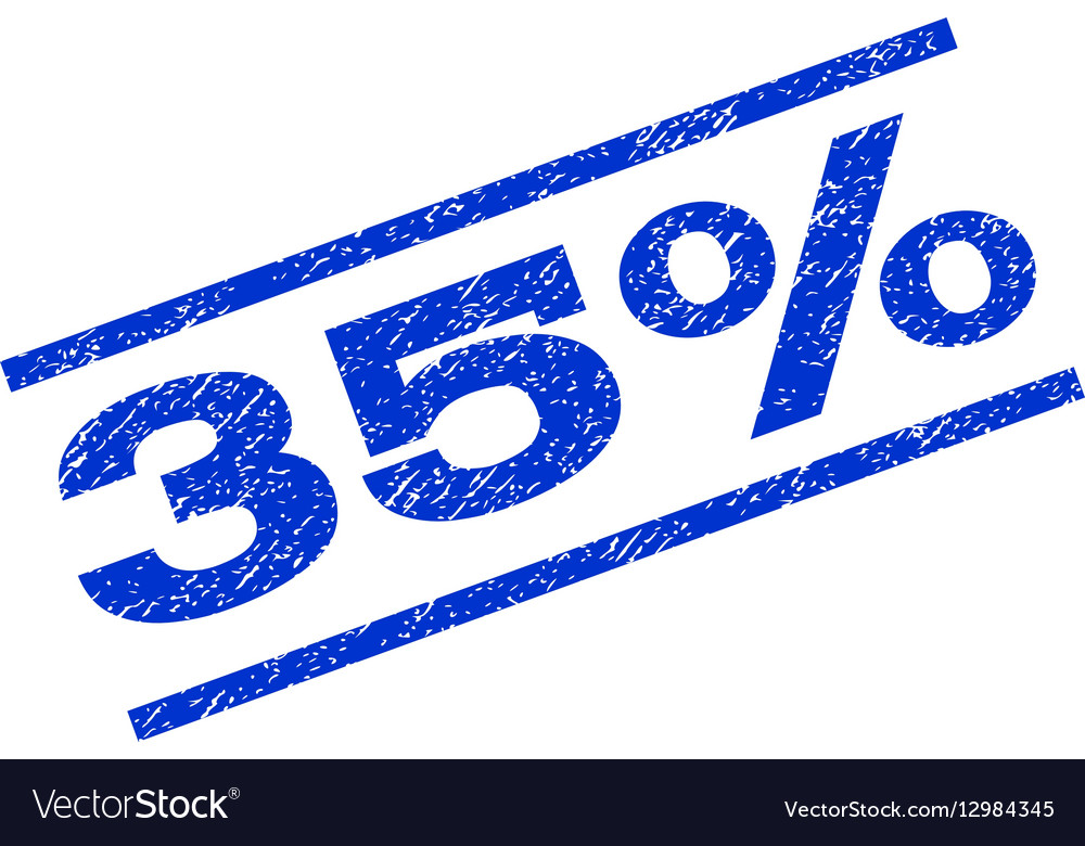 35 percent watermark stamp Royalty Free Vector Image