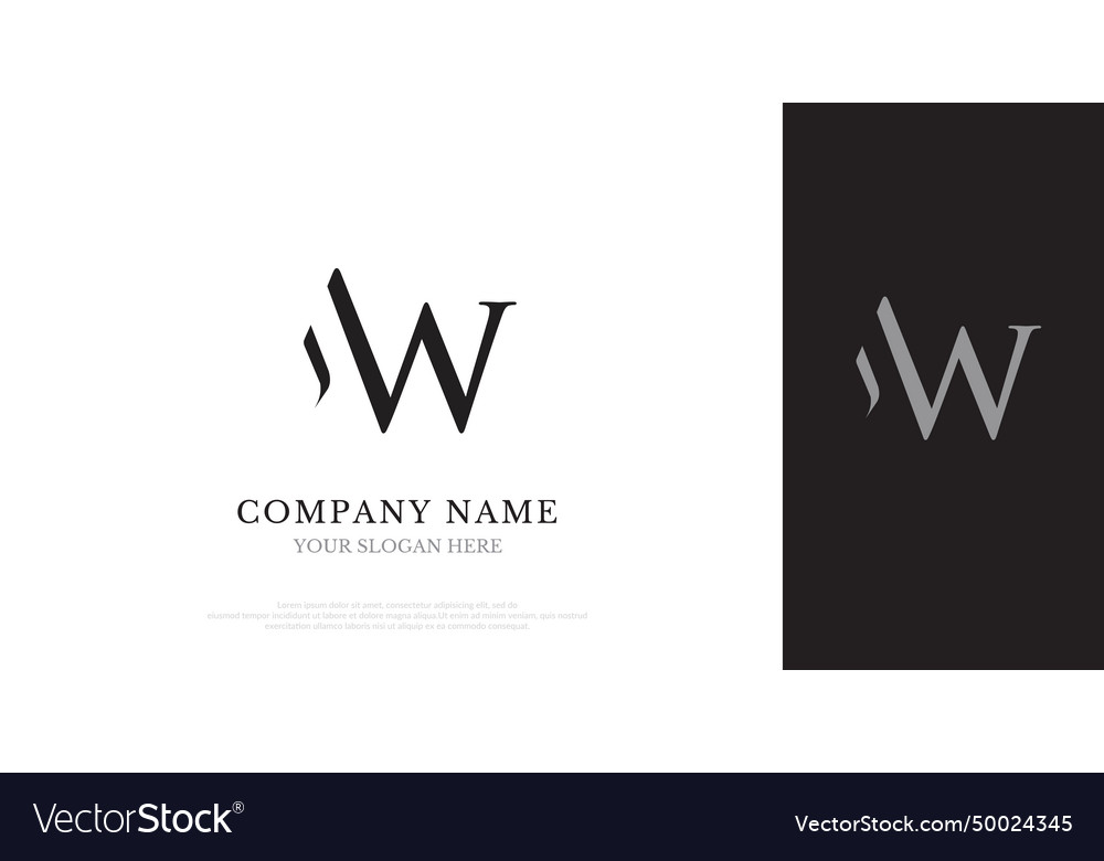 Initial aw logo design Royalty Free Vector Image