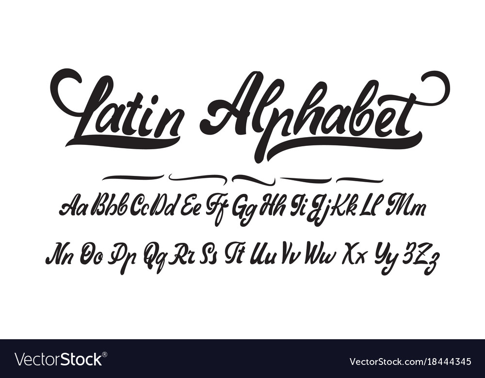 Premium Vector  Hand made font alphabet