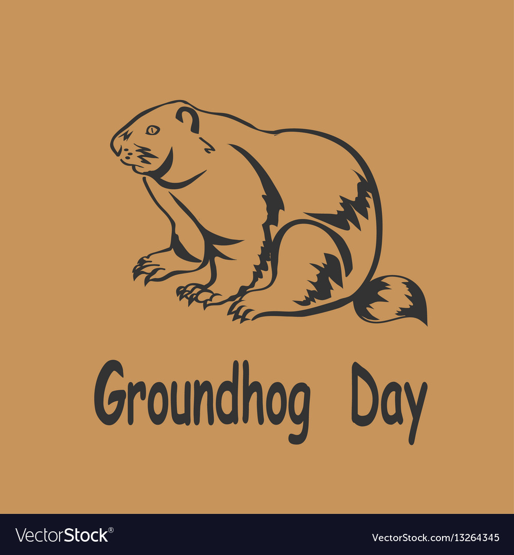 Marmot icon groundhog day Royalty Free Vector Image