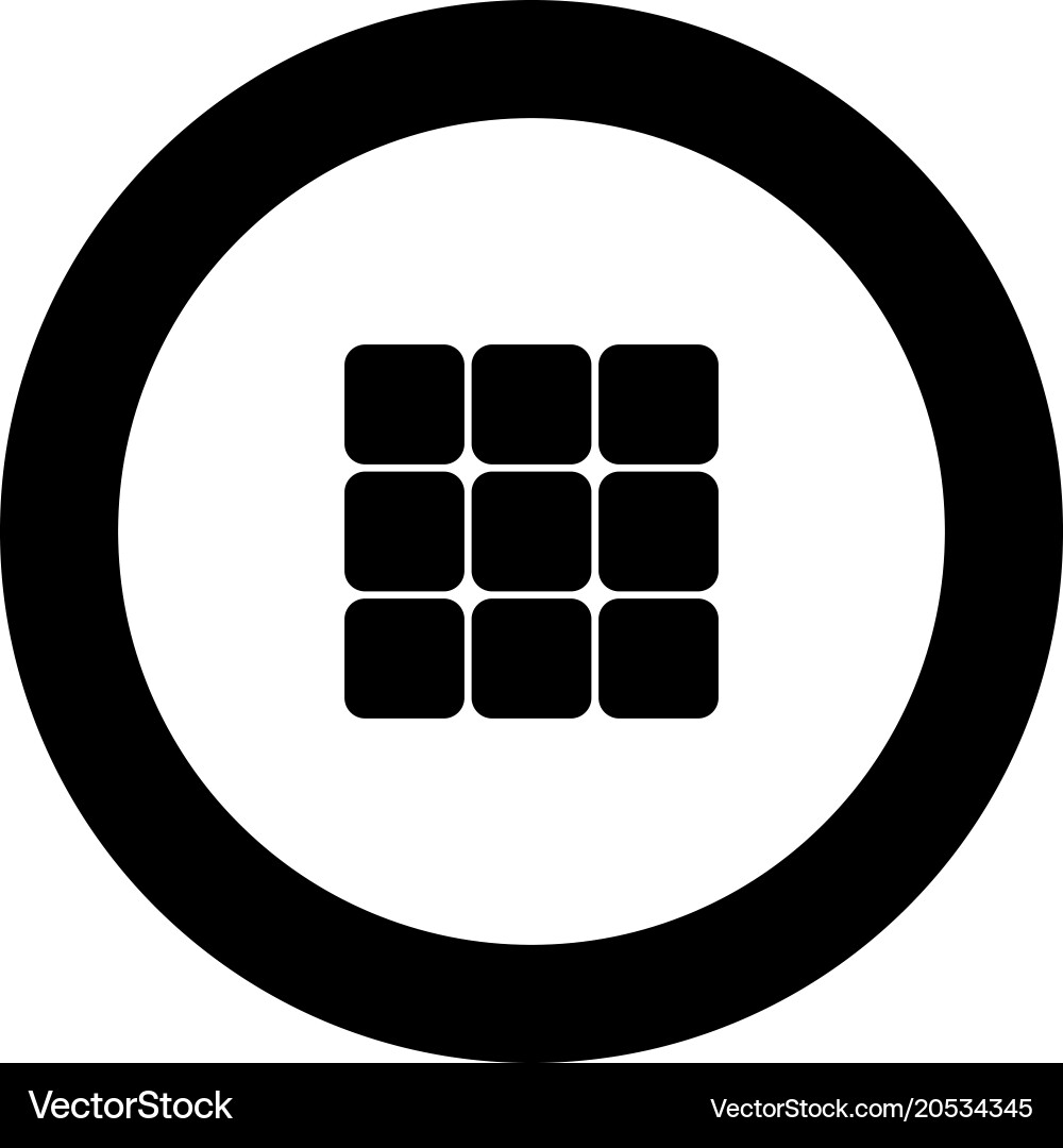 Panel enter icon black color in circle Royalty Free Vector
