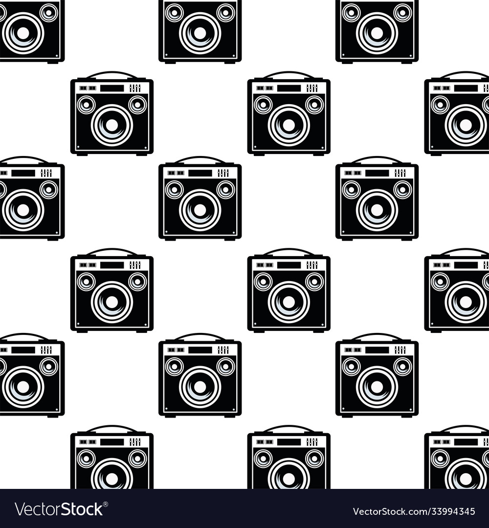 Speakers sound audio devices pattern background Vector Image