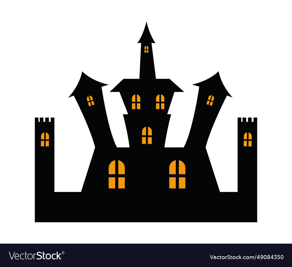 Halloween castle spooky Royalty Free Vector Image