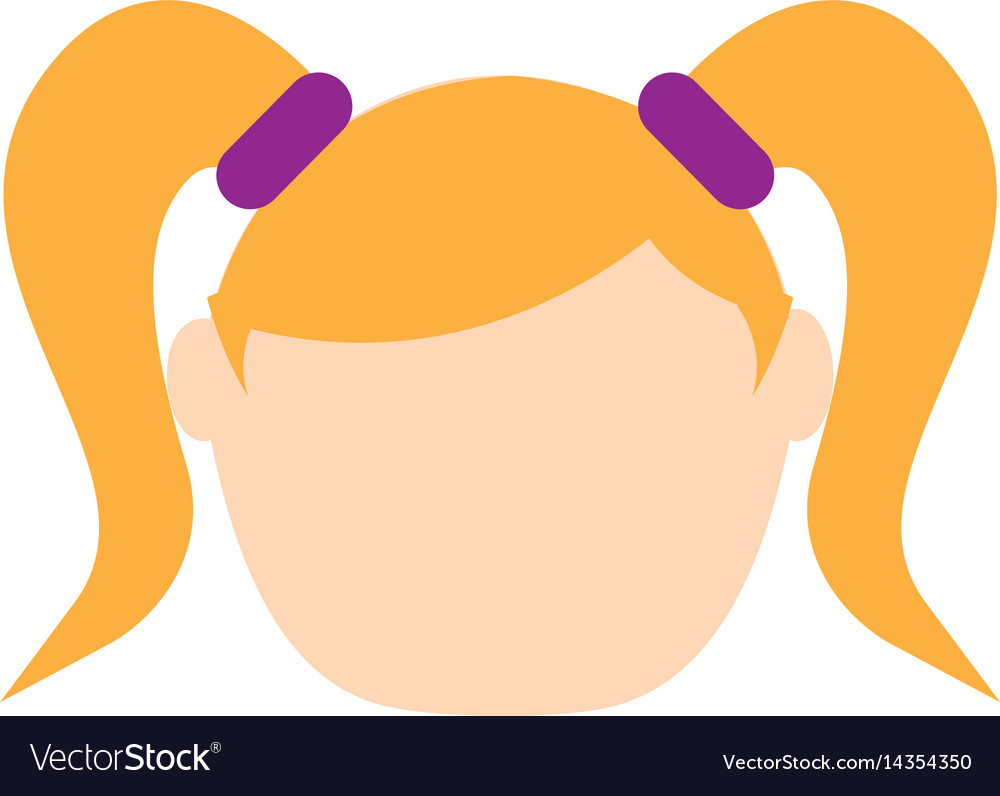 Little girl character icon Royalty Free Vector Image