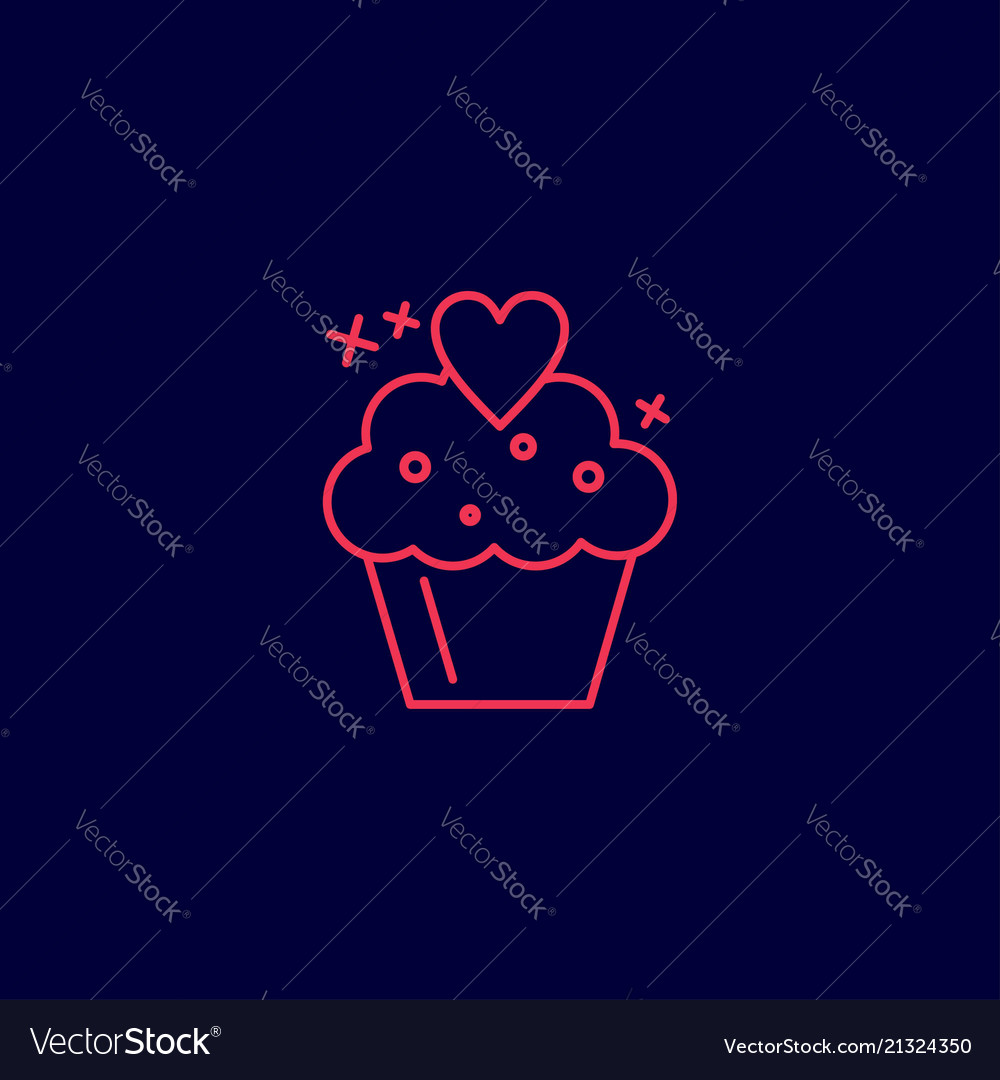 Mothers day red neon icons with dark background