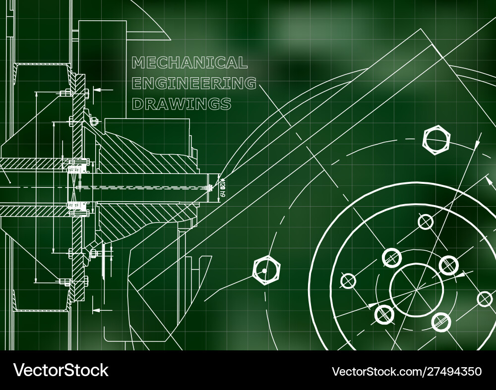 Technical mechanical engineering background Vector Image