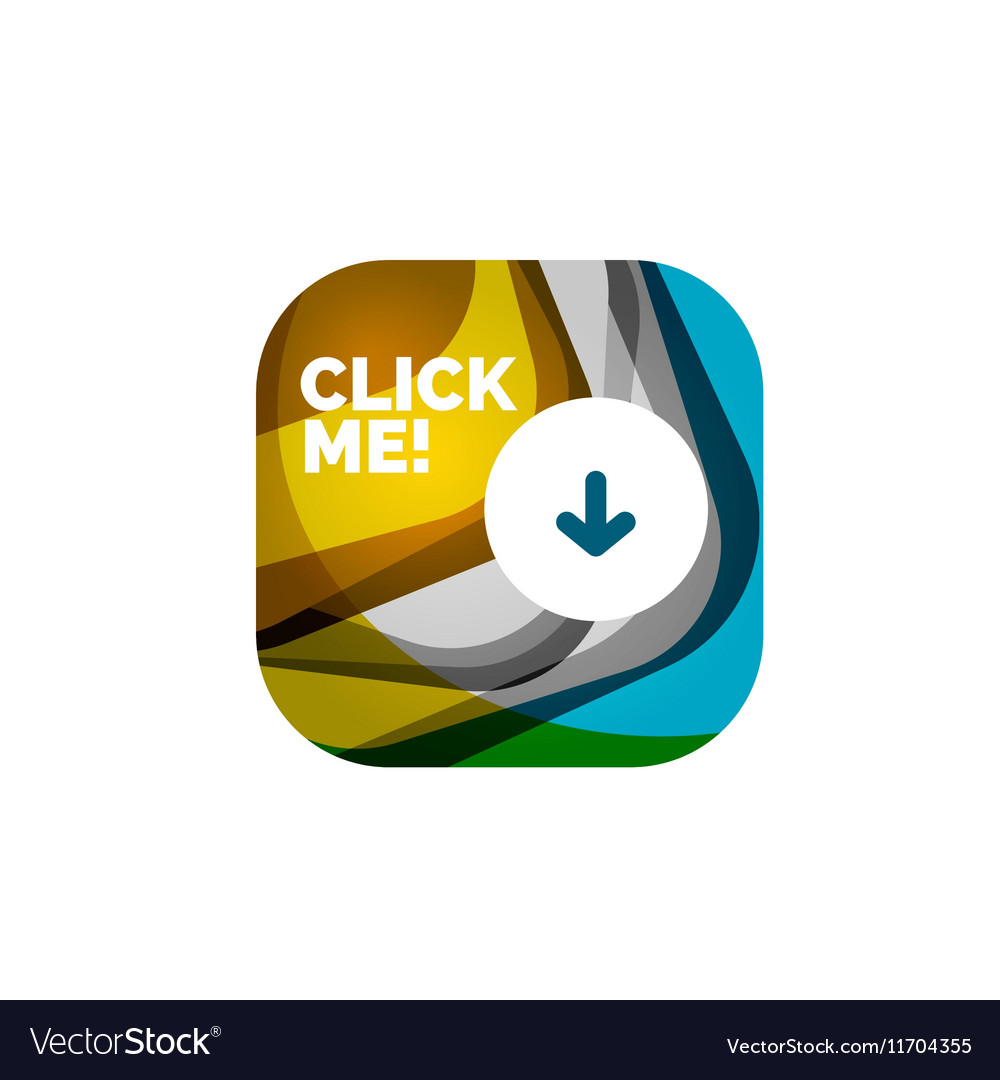 Abstract square button template