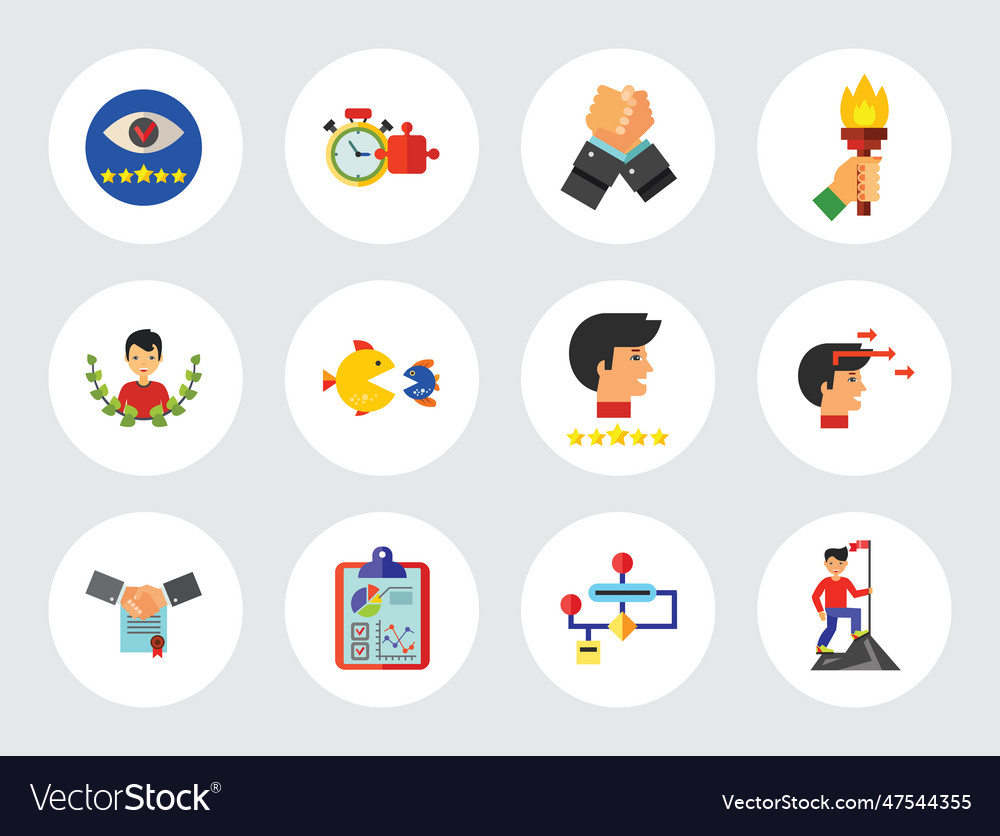 Business planning icon set