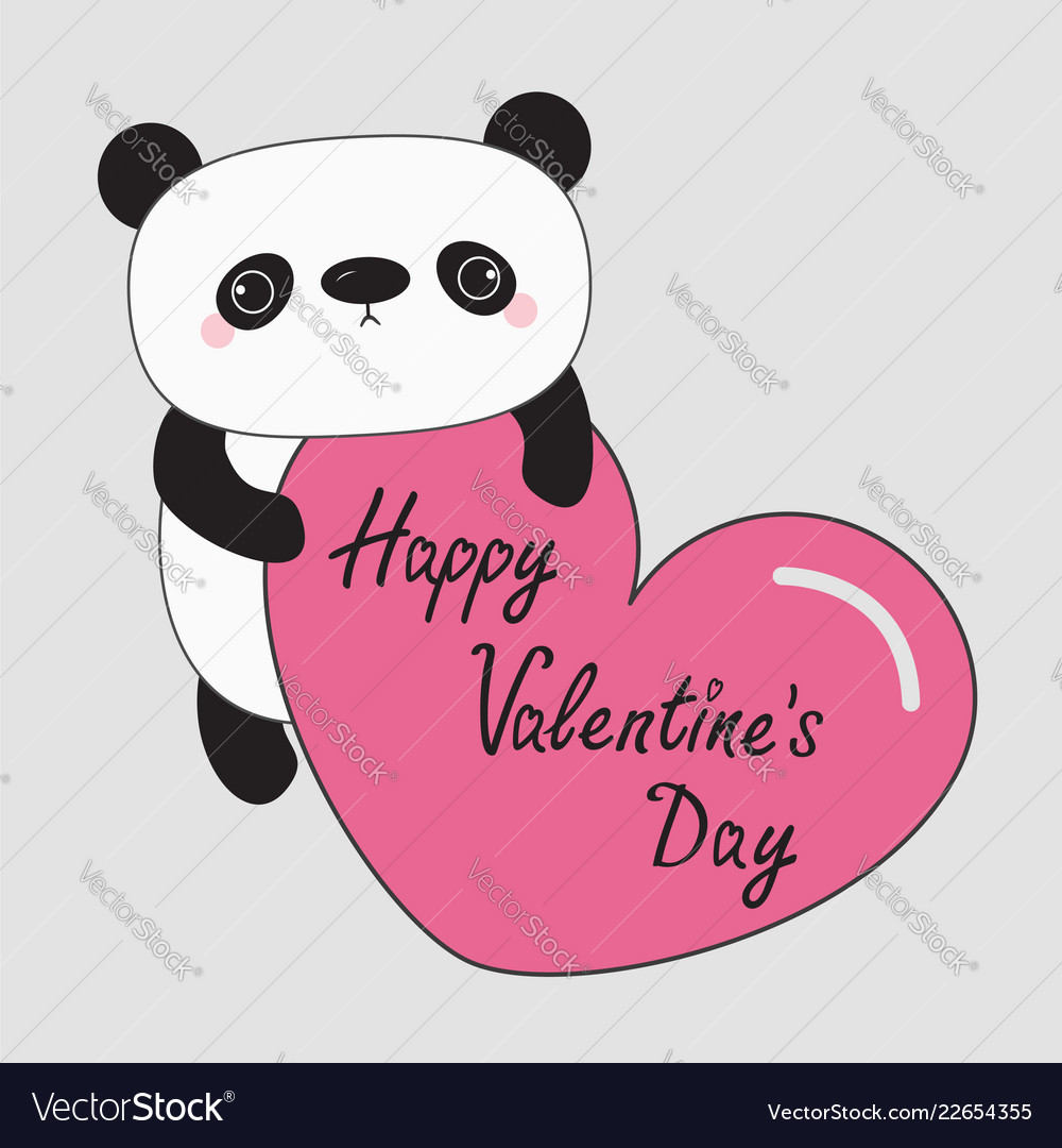 valentines panda bear