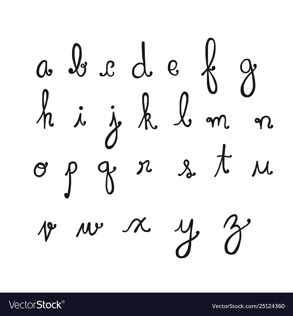 A to z alphabet handwriting Royalty Free Vector Image