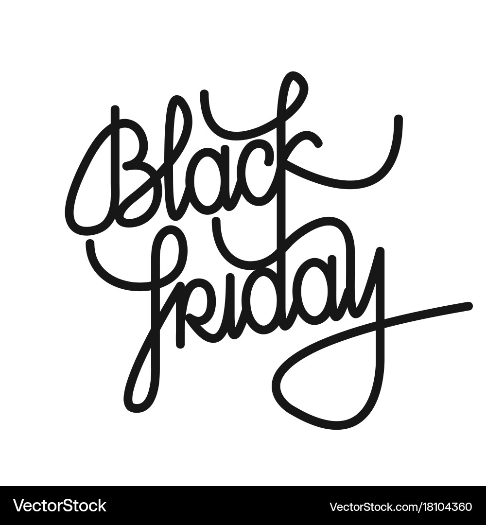 Black Friday Lettering Black Friday Calligraphy Vector Image
