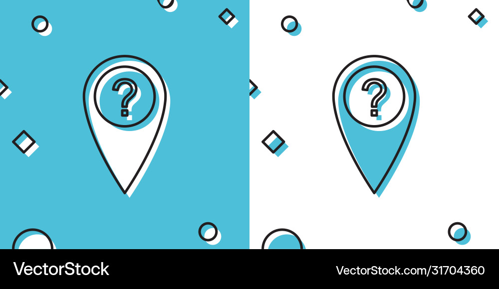 Black map pointer with question symbol icon Vector Image