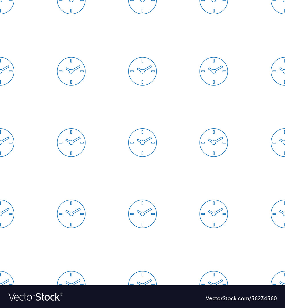 Clock icon pattern seamless white background