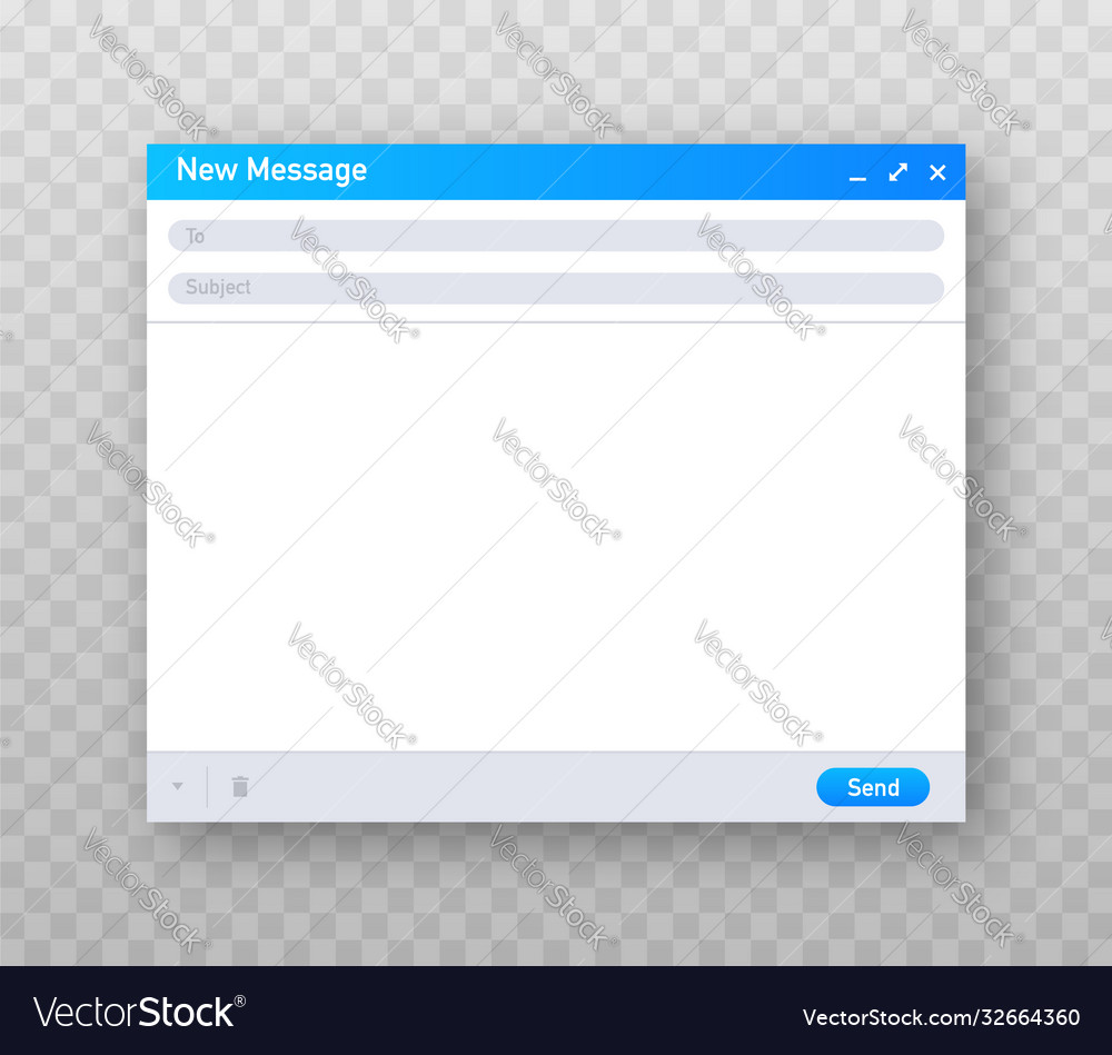 Email template blank e-mail browser window mail