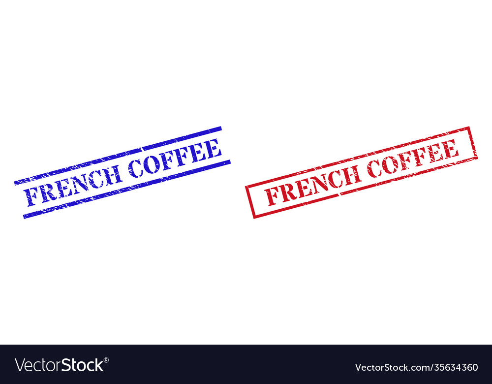 French coffee textured rubber stamp watermarks