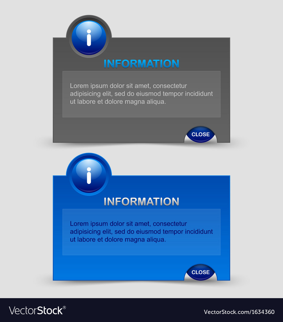 Information notification windows royalty free vector image