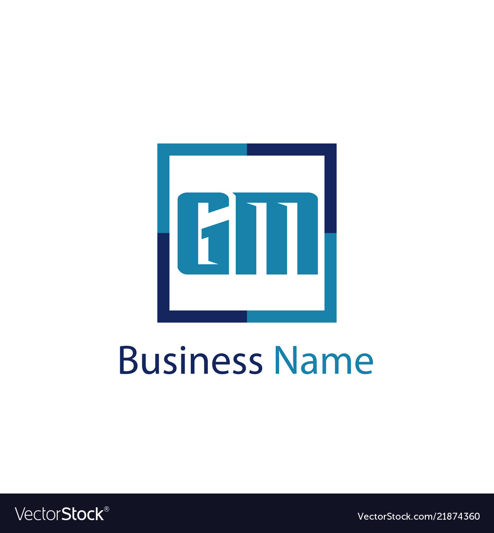 Initial letter gm logo template design