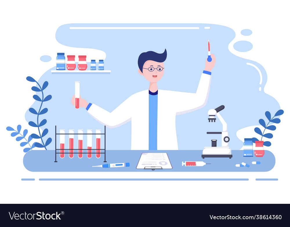 Medical health check up background landing page Vector Image