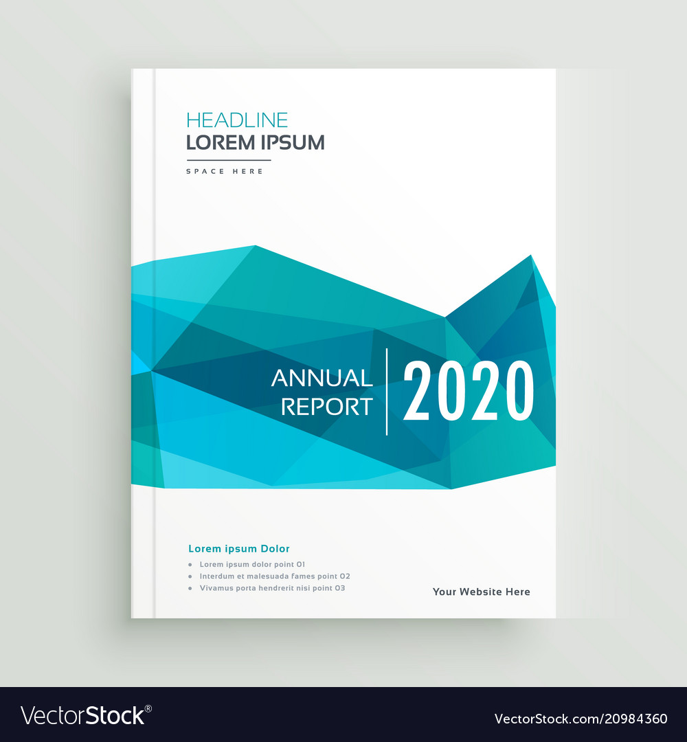 Modern blue geometric brochure cover page design