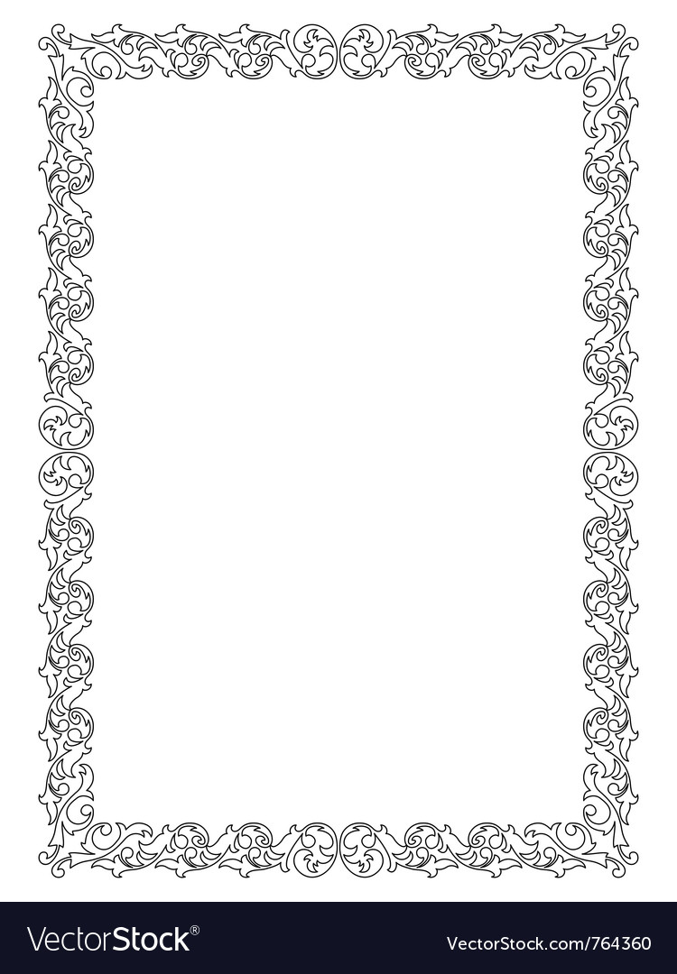 Ornamental decorative frame Royalty Free Vector Image