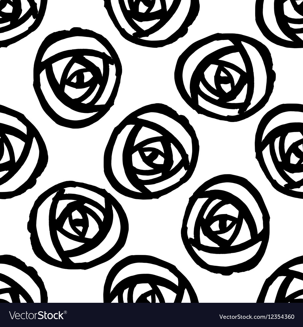 Seamless background with stylized roses