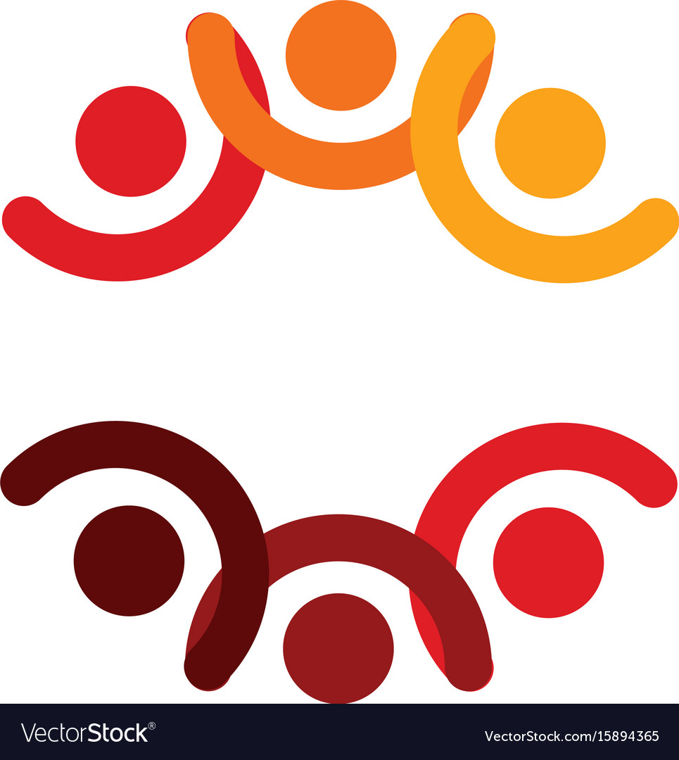 Abstract logo depicting the stylized people