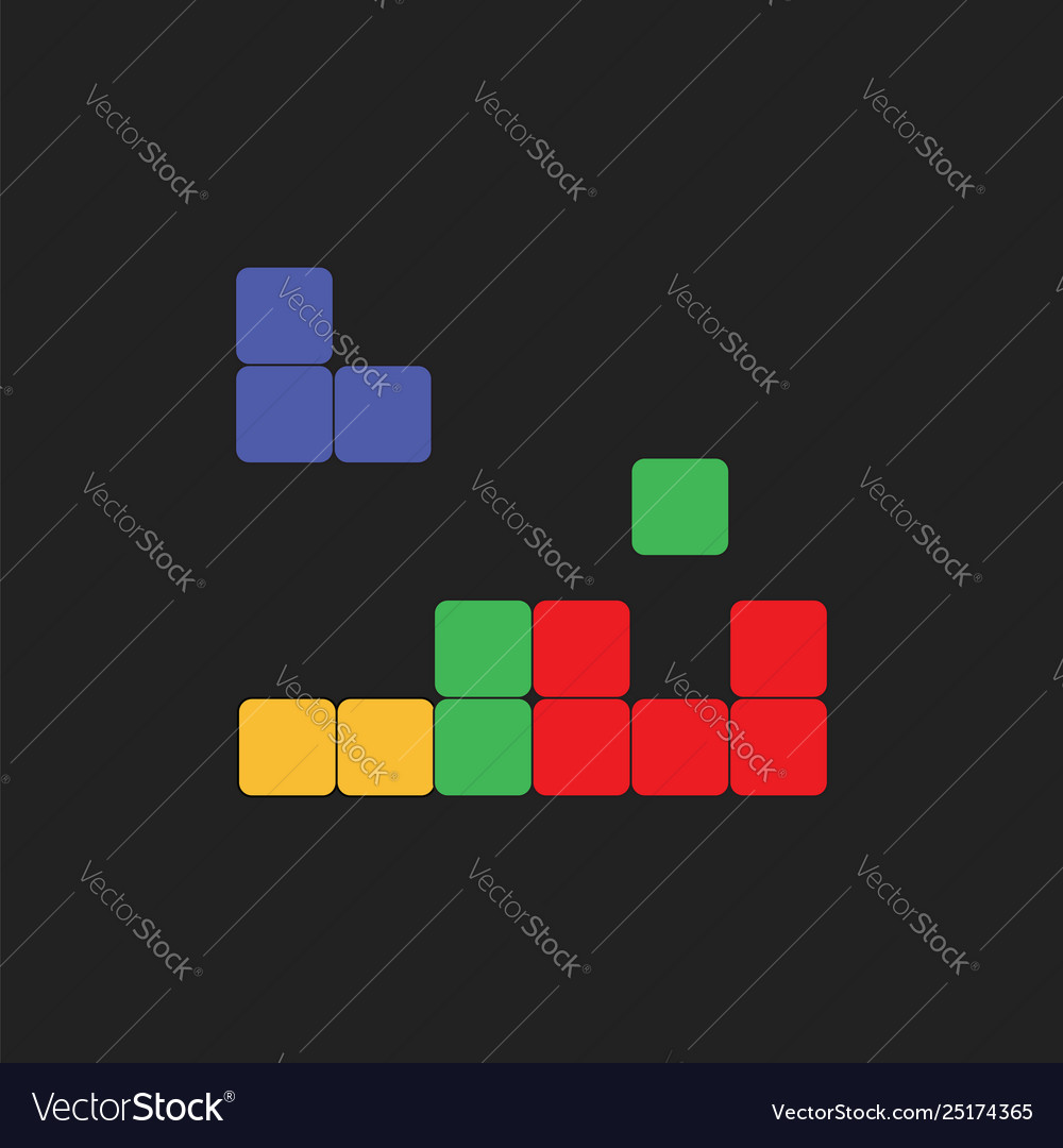 Clipart tetris worlds most favorite puzzle Vector Image