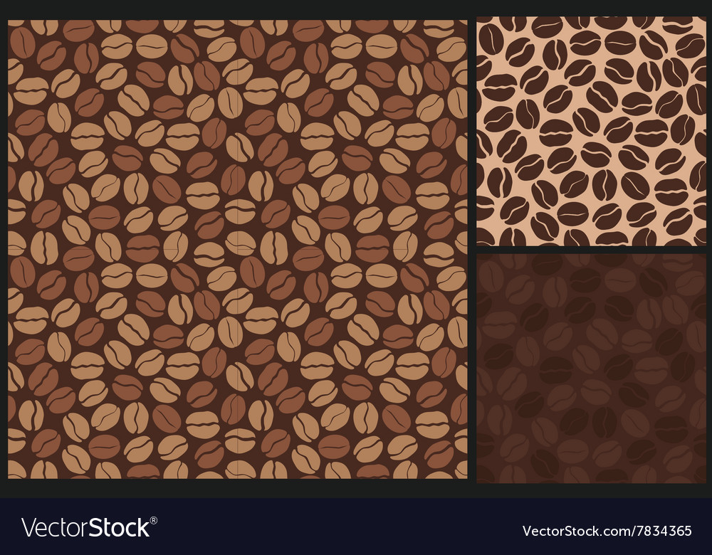 Coffee beans pattern Royalty Free Vector Image