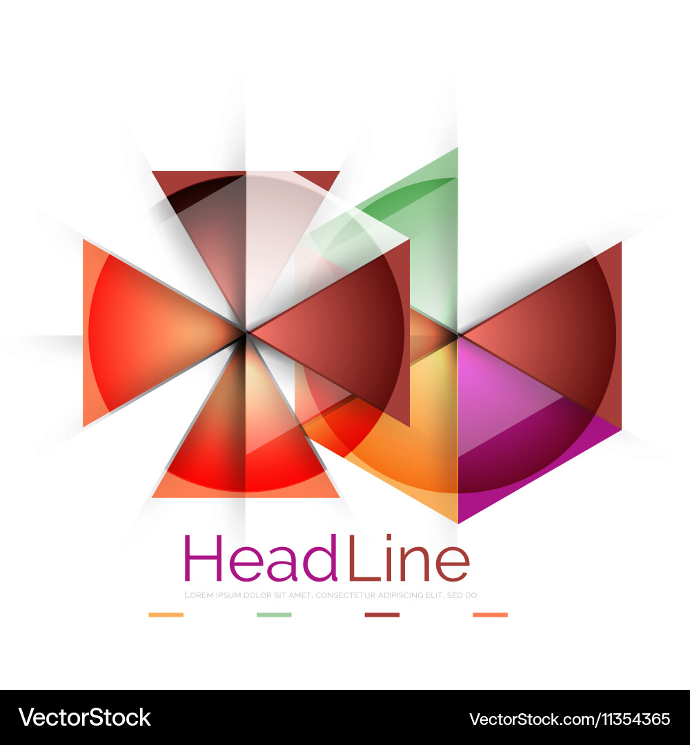 Colorful triangles on white background Royalty Free Vector