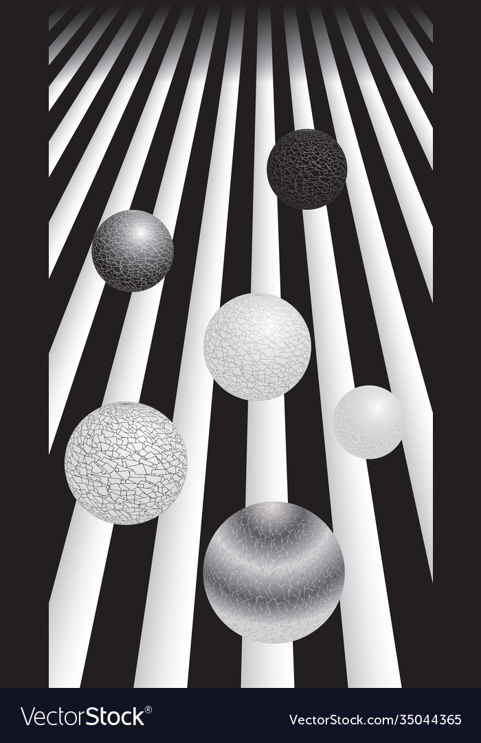 Dark abstract paint background with spheres Vector Image